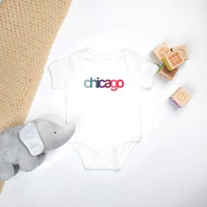 Chicago Baby One-Piece, Chicago Baby Gifts, Chicago Baby Clothing, Chicago Gift for Kids, Chicago Vacation Gift, New Baby Gift Chicago Theme
