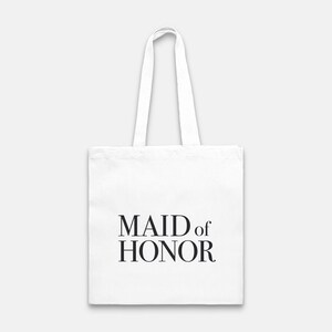 Maid of Honor Tote Bag, Bachelorette Party Tote, Bridal Party Gift, Maid of Honor Gift Bag, Wedding Party Gift Bag, Bridal Shower Gift
