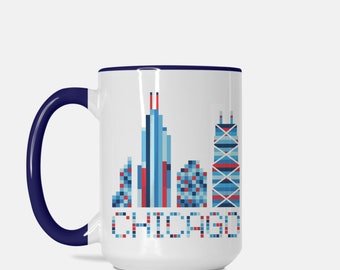 Chicago Skyline Mug: 15oz Ceramic Travel Gift