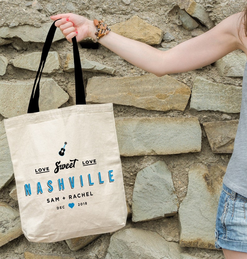 Custom Nashville Tote Bags Nashville Bachelorette Party Etsy