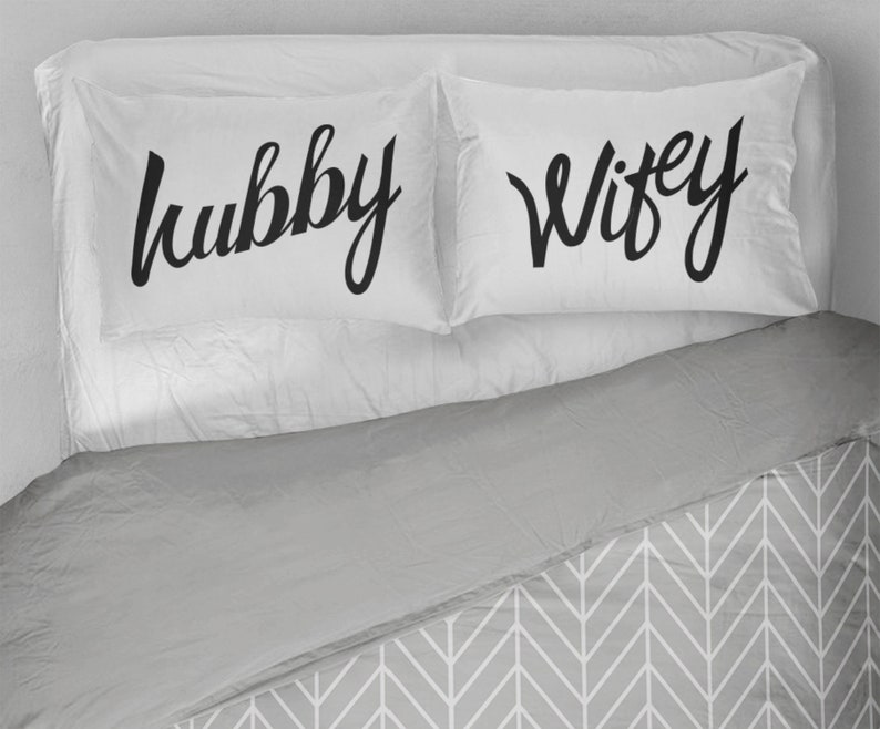 Hers Pillowcases Wifey Pillowcase Hubby Pillowcase 50x60 | Etsy