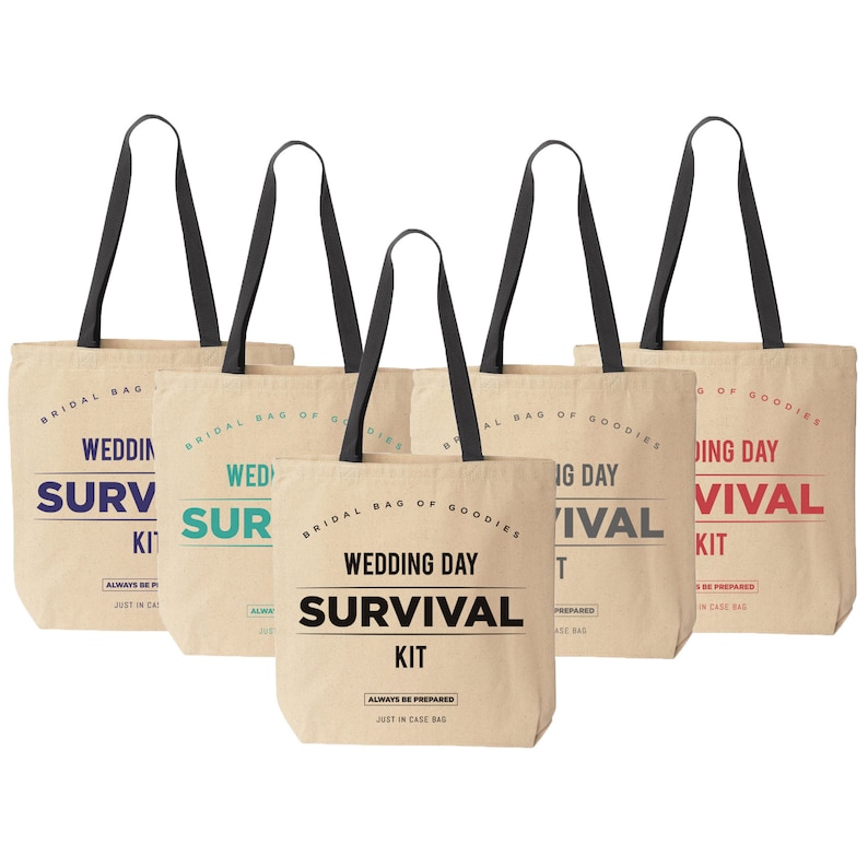 Wedding Survival Kit Canvas Wine Bags Hotel Room Wedding Welcome Bags