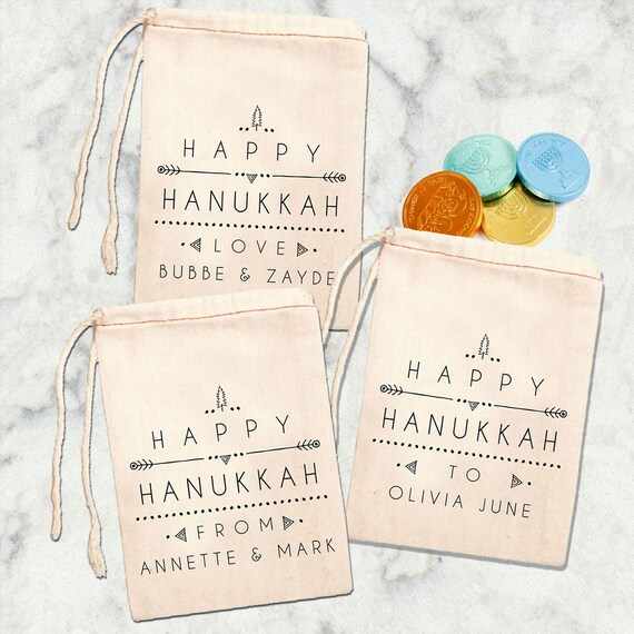 Personalized Hanukkah Gift Bags Custom Hanukkah Bags Etsy