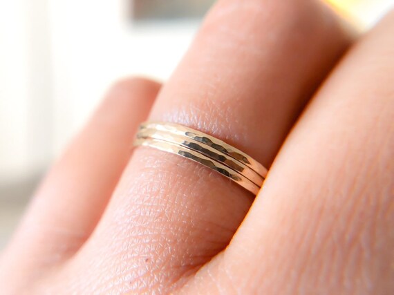 etsy gold ring set
