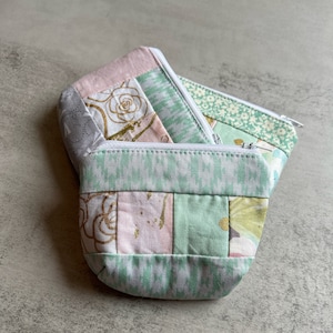 Travel bag - Mini pouch - coin purse - custom bag - patchwork
