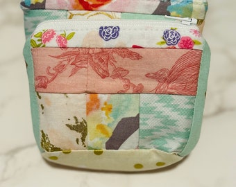 Purse organizing pouch - zipper bag - one of a kind - birthday gift