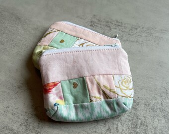 Travel bag - Mini pouch - coin purse - custom bag - patchwork