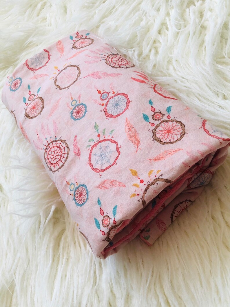 Dream catcher minky baby blanket new baby gift teal baby Etsy