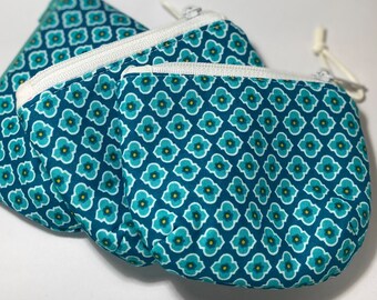 Teal and green bag - Mini pouch - coin purse