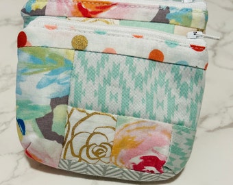 Purse organizing pouch - zipper bag - one of a kind - birthday gift