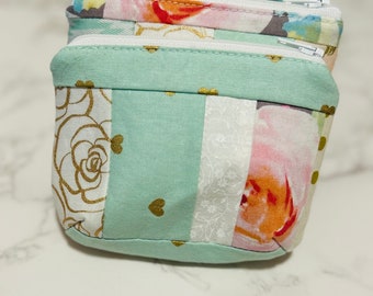 Purse organizing pouch - zipper bag - one of a kind - birthday gift