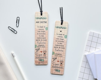 TEACHER OR EDUCATOR - Wooden bookmark - Thank you - The page turns, (coffee)... - 2023-2024