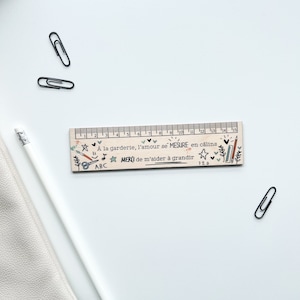 NOT PERSONALIZED - Wooden ruler - 15 cm - for educators