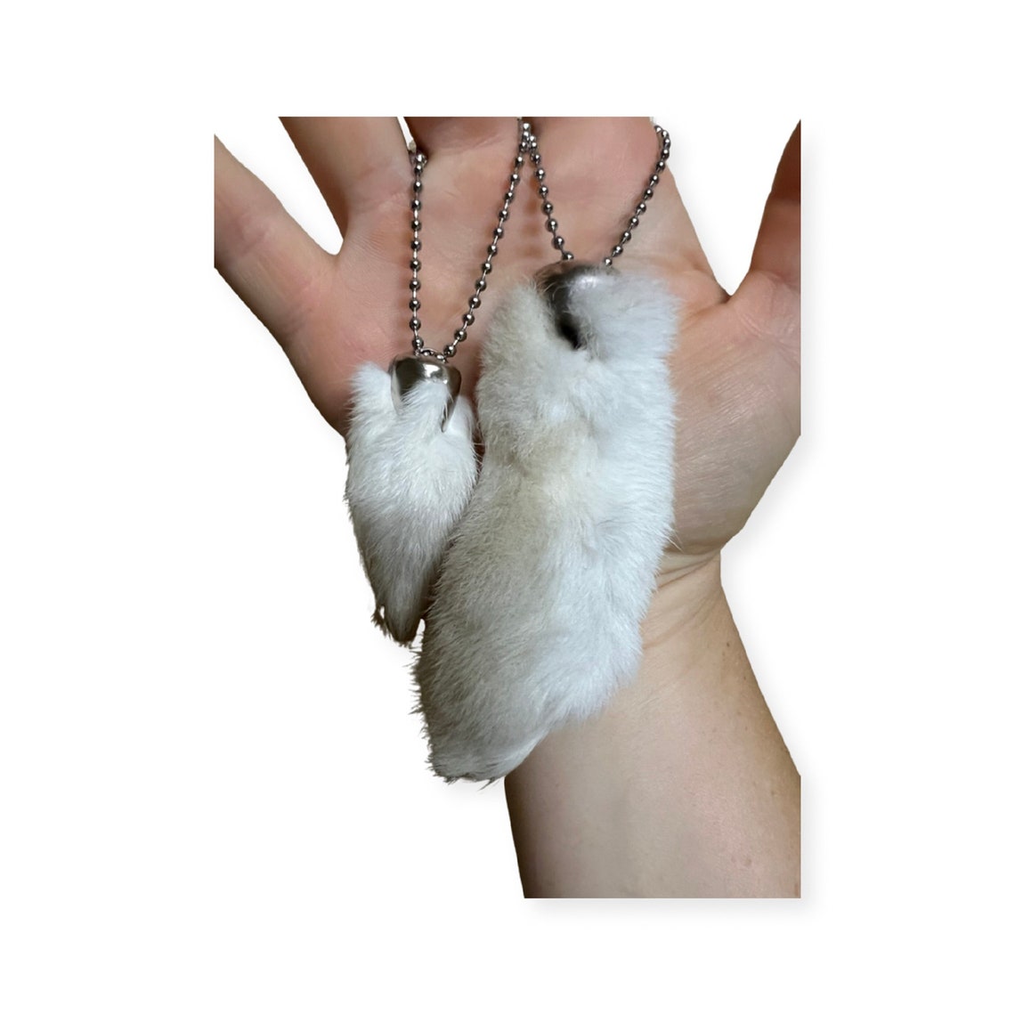 Pink Lucky Rabbit Foot Key Chain By EllaClawley On