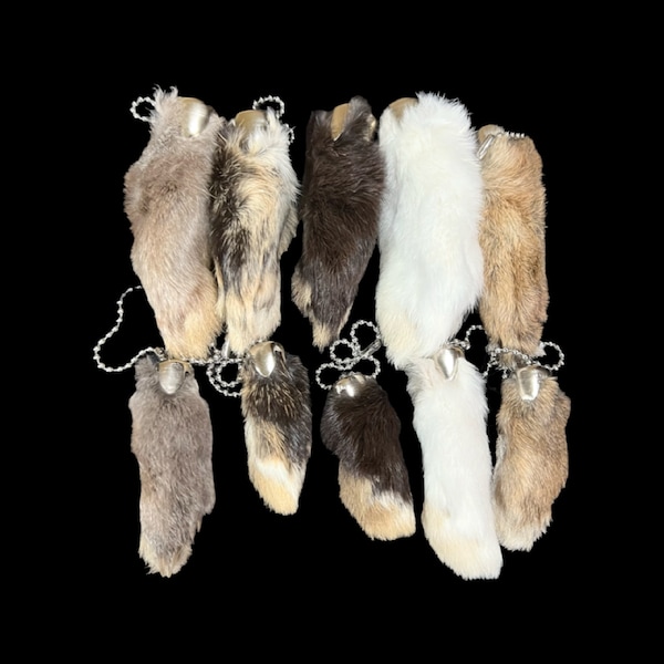 Rabbit foot key chain