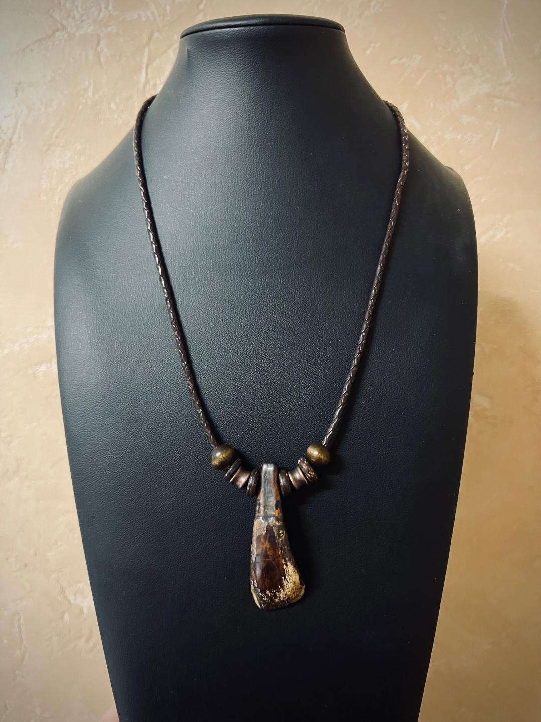 Bohemian Necklace - Buffalo Tooth - Tooth Pendant - Etsy