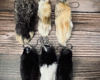 Rabbit foot key chain