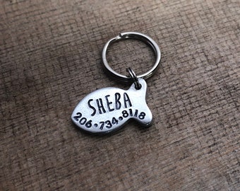 Handmade Custom Hand-stamped Dog/Cat tag - The "Sheba"  - Personalized