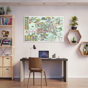 Nouvelle carte de Braunfels, comté de Comal, Texas - IMPRESSIONS D'AFFICHES
