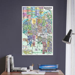 May include: A detailed map of Bakersfield, California, showing the Southwest area. The map is color-coded and includes street names and neighborhood boundaries.