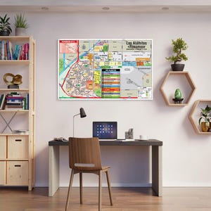 Mappa di Los Alamitos e Rossmoor, Orange County, CA - STAMPE POSTER