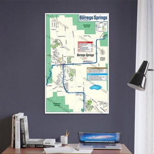 Carte de Borrego Springs, comté de San Diego, Californie - IMPRESSIONS D'AFFICHES