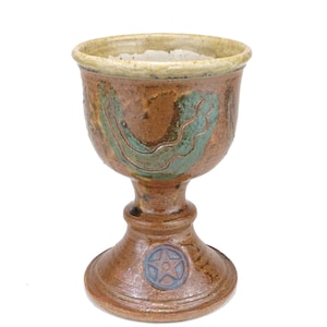 Pentacle Wiccan Ritual Altar Chalice Pentagram Neopagan Ceremonial Wine Goblet