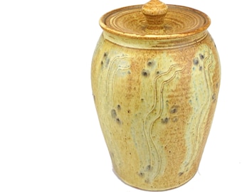 Stoneware Cookie Jar Large Covered Kitchen Storage Container
