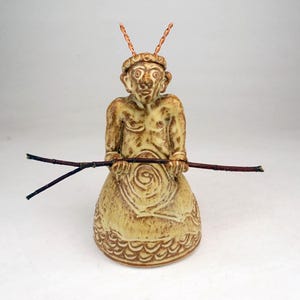 Cernunnos Altar Figur Ritual Glocke, Keltisch Herne Wilde Jagd Gott Skulptur Schrein Tempel Statue