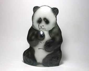 Porcelain Panda Bear Vase Decorative Sculpture Vessel