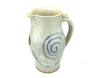 Stoneware Serving Pitcher Pentacle Spiral Water Pitcher
