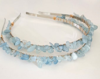 Aquamarine Goddess Crystal Crown