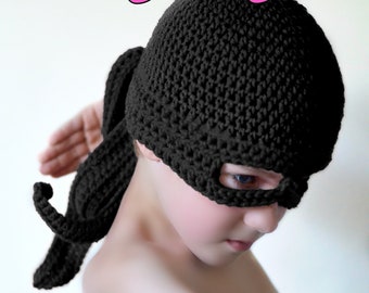 Custom Colours Available - Fun Ninja Hat for Toddler, Kids and Adults - Play Time Costume Hat