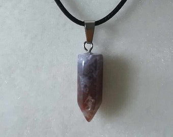 Ocean Jasper Point Crystal Necklace