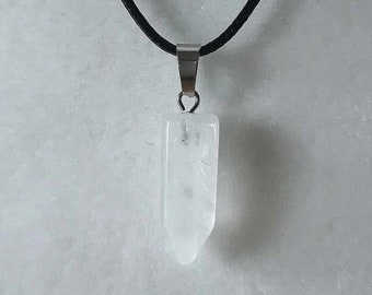 Clear Quartz Point Crystal Necklace