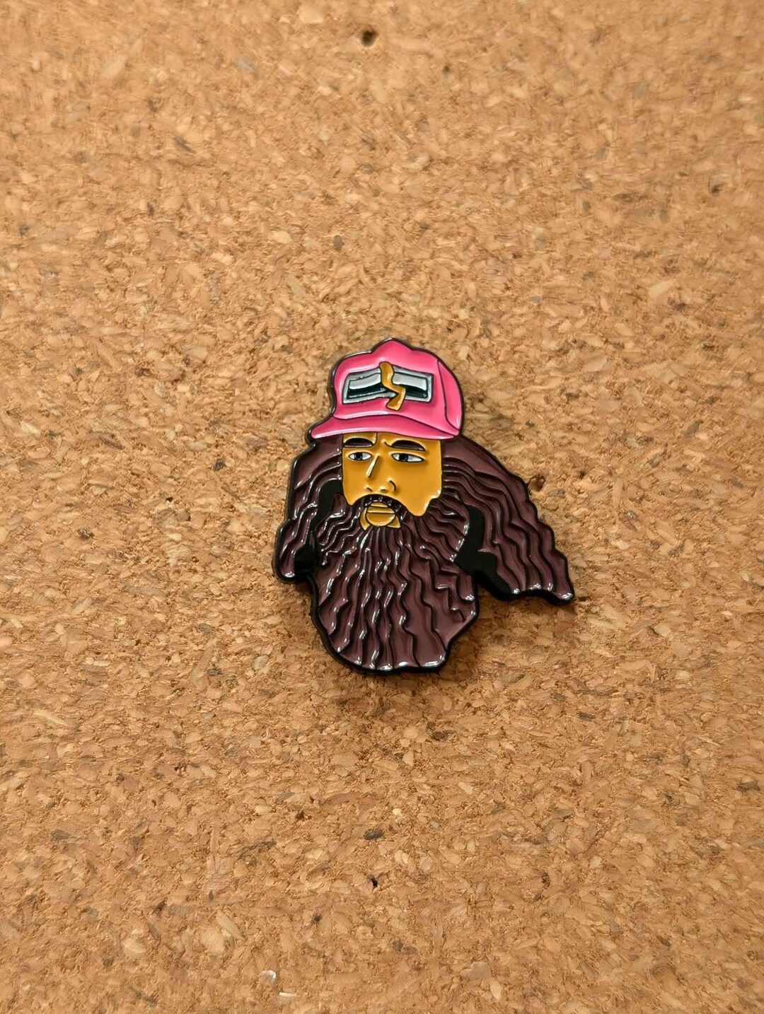 Bearded Man Enamel Pin - Etsy