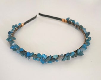 Coronas de cristal de la diosa apatita azul