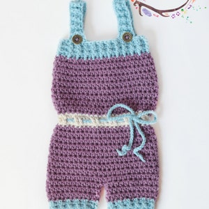 Newborn Props Girl Romper Photography Prop - Purple Newborn Romper Photo Prop - Ready to Ship Newborn Girl Romper - Ready to Ship
