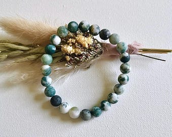 Tree Agate Gemstone Bracelet