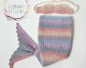 DIY-haakpatroon newborn zeemeerminstaart en top (pdf-download)