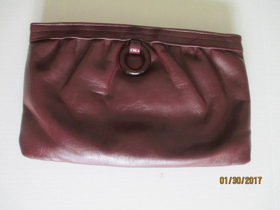 JR Florida, USA vintage brown leather clutch, Jul