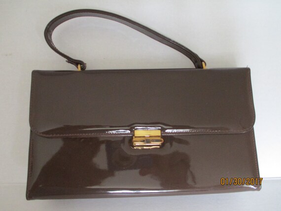 Marchioness brown "Kelly Bag" with leather lining