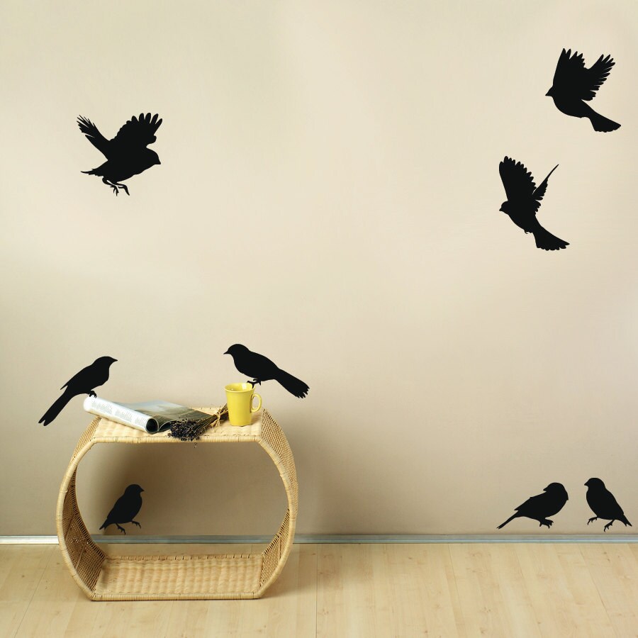 Birds Wall Decal REUSABLE Decal SALE 35 BUCKAROOS Etsy
