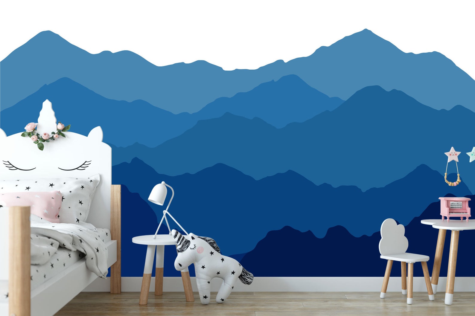Mountain Mural Decal Mountain Decal Nursery Decal Mountain Etsy