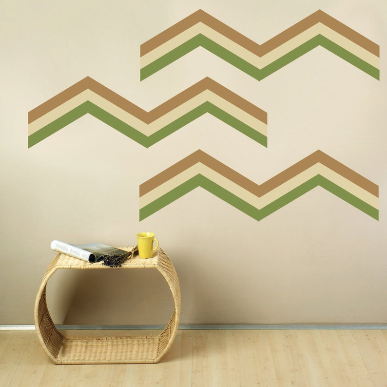 Chevron Fabric Wall Decal FABRIC WALL DECAL Reusable Peel and Stick
