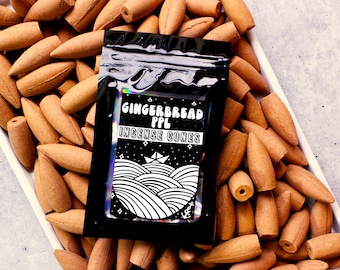 Gingerbread PPL | Sample Pack | Backflow and Topflow Incense Cone | Extra Large 2 Inch Cones | Made to Order