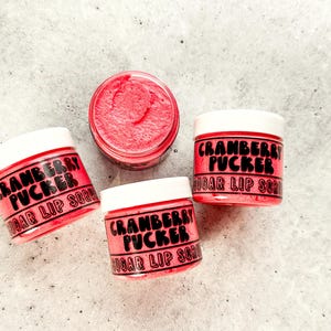 Cranberry Vegan Lip Scrub: Hydrating Sugar Exfoliant