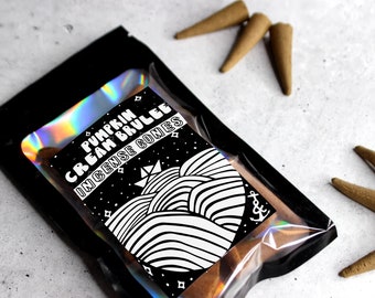 Pumpkin Cream Brulee Incense Cones: Backflow or Topflow, Made to Order