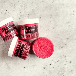 Strawberry Smoothie Lip Scrub: Vegan Sugar Exfoliant