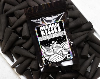 Mermaid Kisses Incense Cone Sample: Backflow & Topflow, Amber Musk Scent